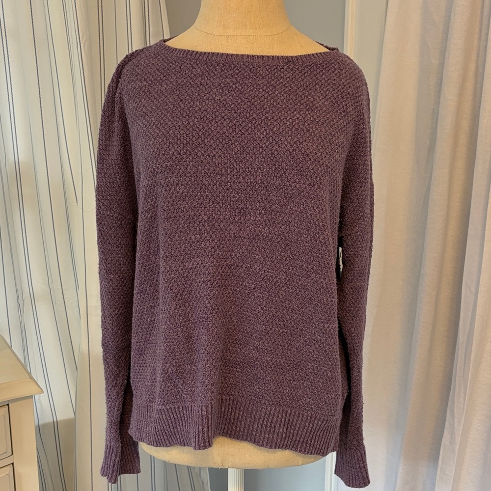 Lauren Ralph Lauren Textured Purple Sweater